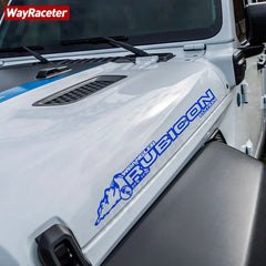 Reflective Hood Side Sticker Mountain Rubicon Unlimited | Wayraceter