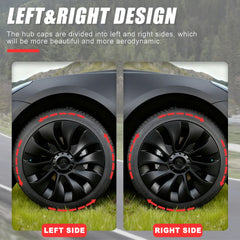 19" Performance Replacement Wheel Hub Caps for Tesla Model Y (2020–2024) | 4-Piece Full Rim Cover