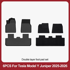 For Tesla New Model Y Juniper Premium/Performance 2025+ TPE Floor Mats Luggage Mat Wear-resistant Foot Pads ModelY Trunk Mats