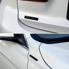 Suitable for Tesla Model 3/Y/Model S/X car leaf plate metal logo, trunk modification upgrade, logo, body labeling