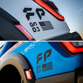 FP Performance USA Flag Bedside Decal for Ford F-150 / F-250 Raptor (Gen 1, 2 & 3) | Vinyl Sticker Pair