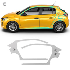 Precut PPF for Peugeot 208 (2019–2025) | TPU Paint Protection Film Clear Bra