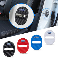 Door Lock Cover Anti-Rust Latch Protector Stickers for Ford Mustang / Bronco / Focus | 4-Piece