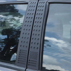 For Ford Ranger Wildtrak T7 T8 15-21 Aluminum Alloy Black Car Windows B-pillar Center Column Cover Trim Sticker Car Accessories