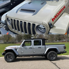 Jeep Gladiator Mojave Hood Decal – Vinyl Letter Graphic Sticker Set | Engine Hood Cover (2 Pcs)