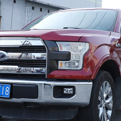 BAWA Front Headlight Grille Light Lamp Eyelid Eyebrow Decoration Stickers For Ford F150 2015-2020 Car Exterior Accessories