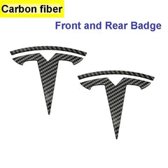 For Tesla Model 3 Mode Y Zinc Alloy Car Front Hood Logo Sticker Styling Auto Body Rear Trunk Emblem with Radian Accessories