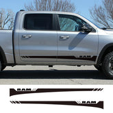 Dodge RAM Door Side Skirt Graphic Decal Kit (2 Pcs) – Custom Vinyl Sticker | 1500, 2500, Rebel, RTX | 12 Finishes