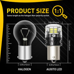 AUXITO S25 1156 P21W BA15S Canbus LED | 2pc Reverse Position DRL