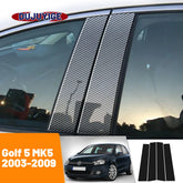 Carbon Fiber B & C Pillar Post Cover for VW Golf 5 MK5 (2003–2009) | Door Window Column Sticker