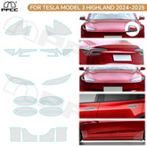 Precut PPF for Tesla Model 3 Highland (2024–2025) | TPU Headlight, Mirror & Door Handle Protection