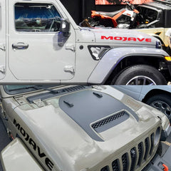 Jeep Gladiator Mojave Hood Decal – Vinyl Letter Graphic Sticker Set | Engine Hood Cover (2 Pcs)