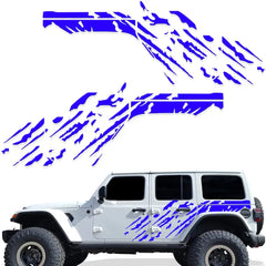 Jeep Wrangler JL 4-Door "Splash" Side Graphics Kit – 3M Vinyl Decal Wrap | 2018–2021 | Both Sides | 5 Colors