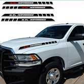 For Dodge Ram 1500 2500 5.7L PERFORMANCE Car Hood Vinyl Decals Emblem Truck Graphic Stickers 2Pcs Auto Accessories