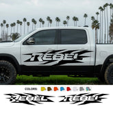 HEMI Door Side Graphic Decal for Dodge RAM 1500 / 2500 / 3500 Rebel | 2-Piece Vinyl Sticker