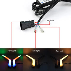LED Front Turn Signature Light With RGB Flow Lights Chasing for UTV Can-Am Maverick X3 XDS XRS Max Turbo R 2017-2022