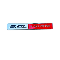 5.0L COYOTE Metal Badge | Trunk & Fender Emblem Sticker for Ford Mustang