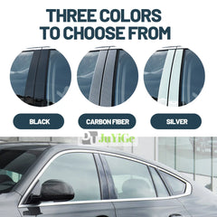 Glossy Black Carbon Fiber Window Door Deal B C Pillar Post Cover Sticker For MG ZS 2017-2023 2018 2019 2020 2021 2022