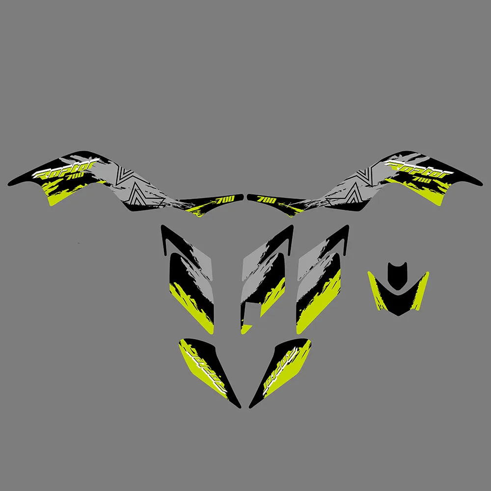 Graphics & Background Decal Kit – For Yamaha Raptor 700 YFM700 ATV (2006–2012)