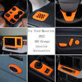 ABS Center Control Panel & Steering Wheel Decoration Trim for Ford Maverick (2022) | Orange / Color Options