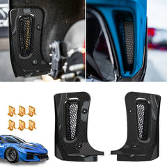 Rear Mudguard Extended Body Kit Flaps & Guards Carbon Fiber for Chevrolet Corvette C8 | Black
