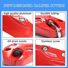 For Tesla Model 3 Brake Caliper Covers 2017 2018 2019 2020 2021 2022 2023 4pcs 18 19in wheel cover with Stickers(not fit 3 2024)