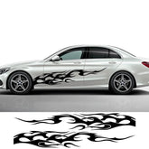 Flame Graphics Side Body Sticker | 2-Piece Universal Vinyl Sports Racing Decal