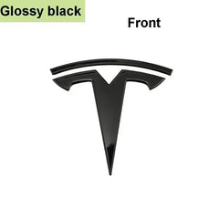 For Tesla Model 3 Mode Y Zinc Alloy Car Front Hood Logo Sticker Styling Auto Body Rear Trunk Emblem with Radian Accessories