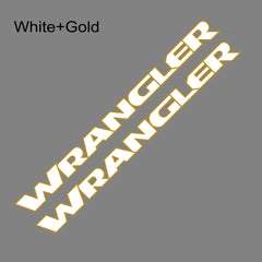 Jeep Wrangler Hood & Door Vinyl Decal – Engine Cover Bonnet Sticker | JK, JL, TJ, YJ, Unlimited, Sahara | 13 Colors