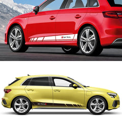 Sport Racing Door Side Edge Decal for Audi A3 / S3 / RS3 (8V, 8P, 8Y, 8L) | 2-Piece Vinyl Sticker
