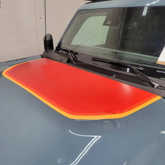 Retro Sunset Hood & Waistline Stripe Decal for Ford Bronco (2021–2023) | Custom Vinyl Wrap Graphics