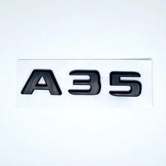 A35 Turbo 4MATIC Silver/Black Letters Emblem for Mercedes-Benz AMG | Fender / Trunk Badge