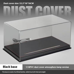 1:18 Car Model Base PVC Dust Cover Lighted Transparent Display Box Bookshelf Decoration Present For Boys Home Decor Kids Toys