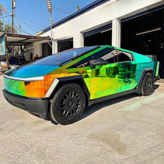 Precut Color Change PPF for Tesla Cybertruck (2024–2026) | DIY Black & Glacier Blue PET Film