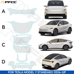 Precut PPF for Tesla Model Y Standard (2026+) | TPU Paint Protection Film Clear Bra