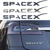 3D ABS SPACEX Letter Emblem Badge for Tesla Rear Tailgate / Trunk | Car Sticker