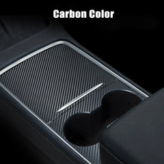 For Tesla Model 3 Y 2021-2023 Center Console Panel Sticker Wood Grain Film Carbon Central Control Cover Car Interior Accessories
