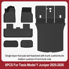 For Tesla New Model Y Juniper Premium/Performance 2025+ TPE Floor Mats Luggage Mat Wear-resistant Foot Pads ModelY Trunk Mats