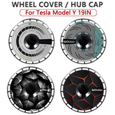 19" DIY Wheel Cover Hub Caps for Tesla Model Y | 4-Piece Style Change Replacement Set