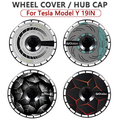 19" DIY Wheel Cover Hub Caps for Tesla Model Y | 4-Piece Style Change Replacement Set