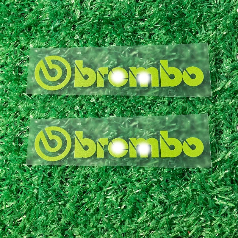 2-Pack Waterproof Brembo Logo Letter Decals – Universal Motorcycle & Car Brake Caliper Stickers