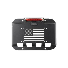 Tailgate Exhaust Cover Plate Spare Tire Exhaust Port License Plate License Plate Holder fit for Jeep Wrangler JK JL 2007-2017
