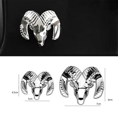 3D Metal Chrome Ram Head Emblem Badge for Dodge | Car Body Rear Trunk Styling Sticker
