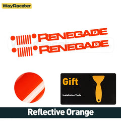 Jeep Renegade Hood & Fender Reflective Decal Kit – Grill Graphic Vinyl | Trailhawk, Sport (2 Pcs)