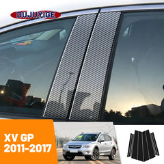 For Subaru XV GP 2011-2017 2012 2013 2014 2015 Carbon Fiber Window Door Column Deal B C Pillar Post Cover Trim Sticker
