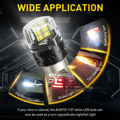 AUXITO 1157 P21/5W BAY15D Canbus LED | 2pc DRL Brake Reverse
