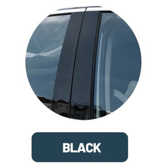 Black Carbon Fiber Door & Window Trim Sticker for Lincoln Mark LT / Ford F-150 (2004–2014)