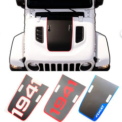 Jeep Wrangler & Gladiator Hood Decal – 1941 Matte Vinyl Blackout Wrap | JL JT 4xe (2018–2024)