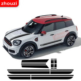 Hood Decal Bonnet Side Stripes Body Kit Sticker for Mini Cooper