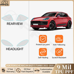 Precut PPF for Porsche Macan Base / S / Turbo (2022–2024) | TPU Headlight & Mirror Protection